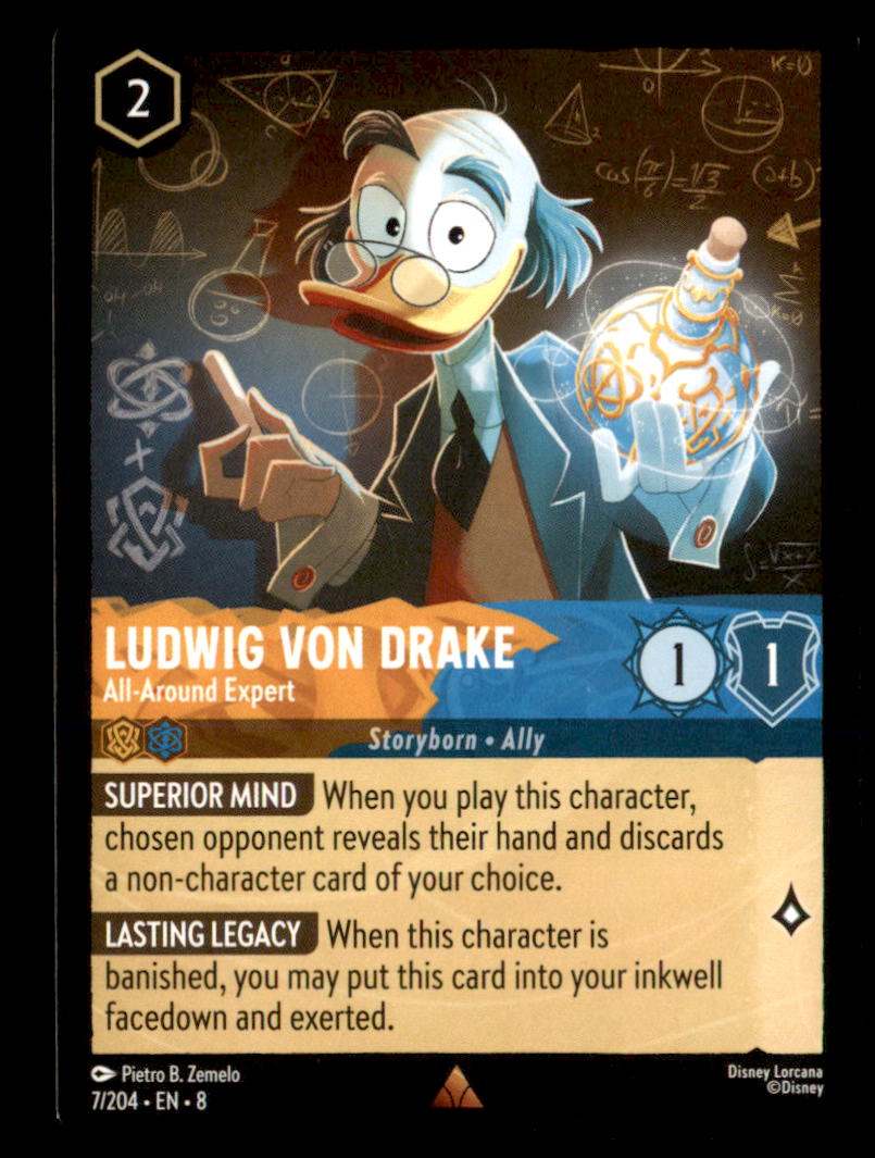 Ludwig Von Drake - All-Around Expert Rare Reign of Jafar 7/204 NM