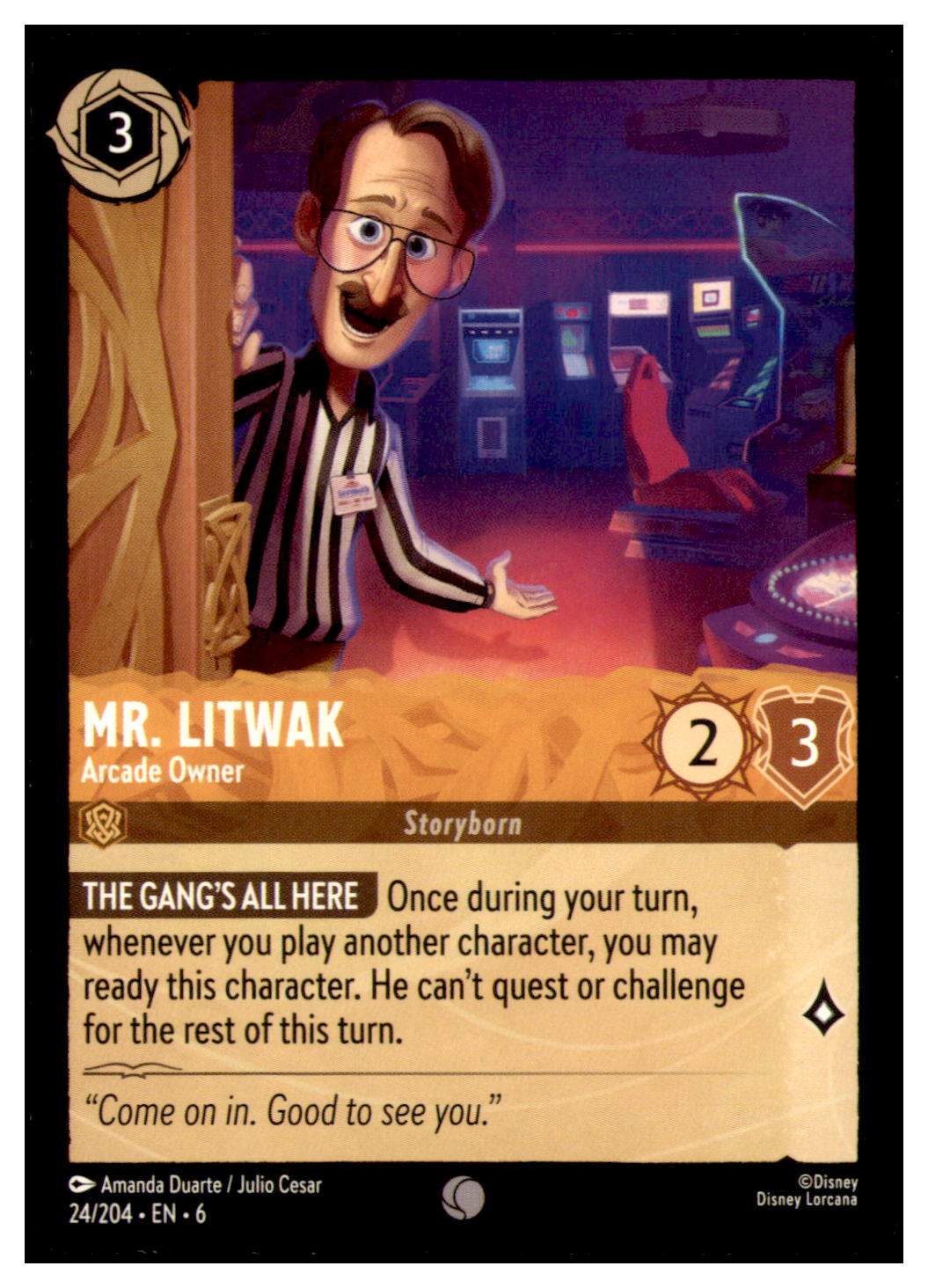 Mr. Litwak - Arcade Owner Common Azurite Sea 24/204 NM
