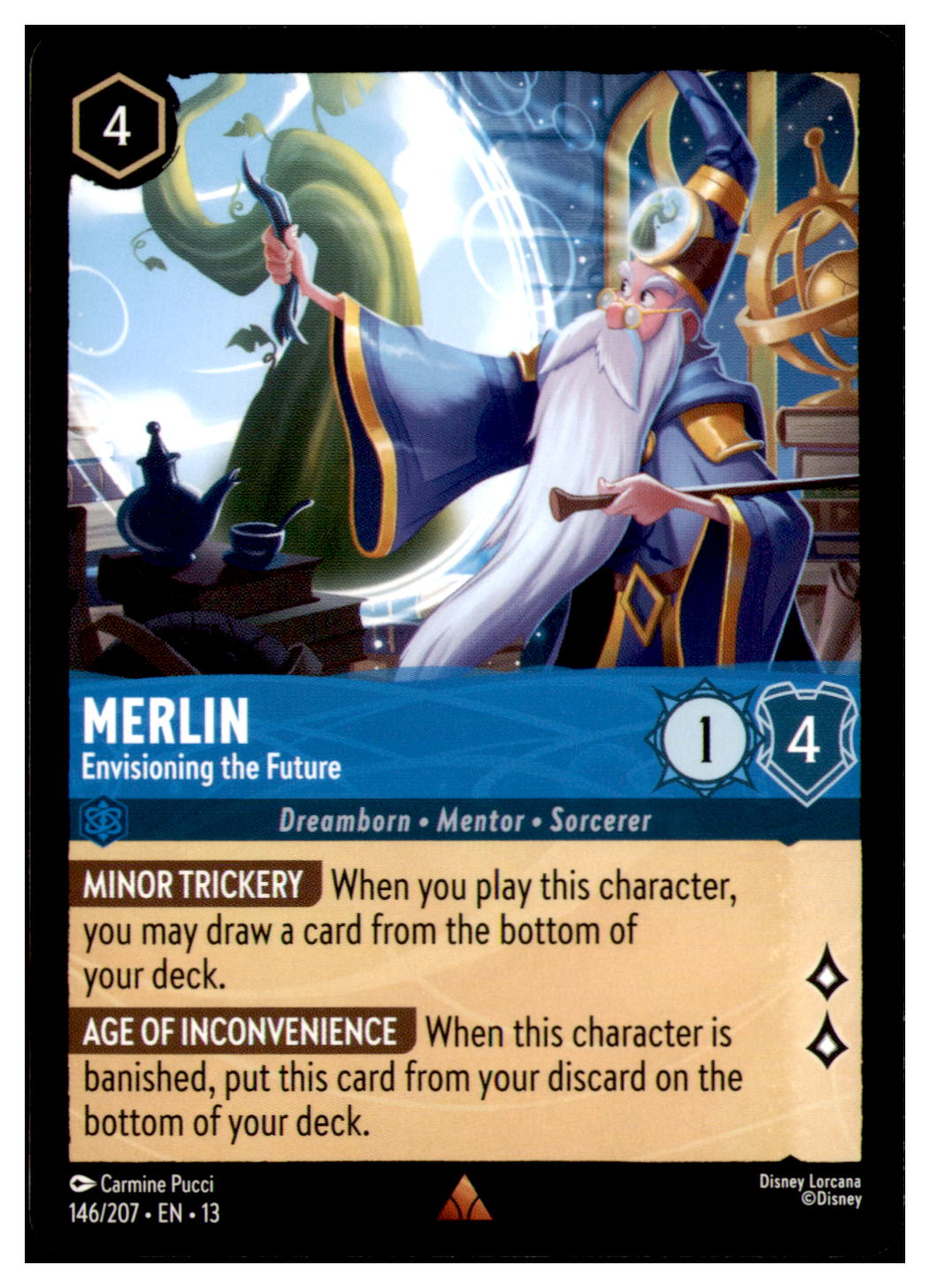 Merlin - Envisioning the Future Rare Attack of the Vine! 146/207 NM