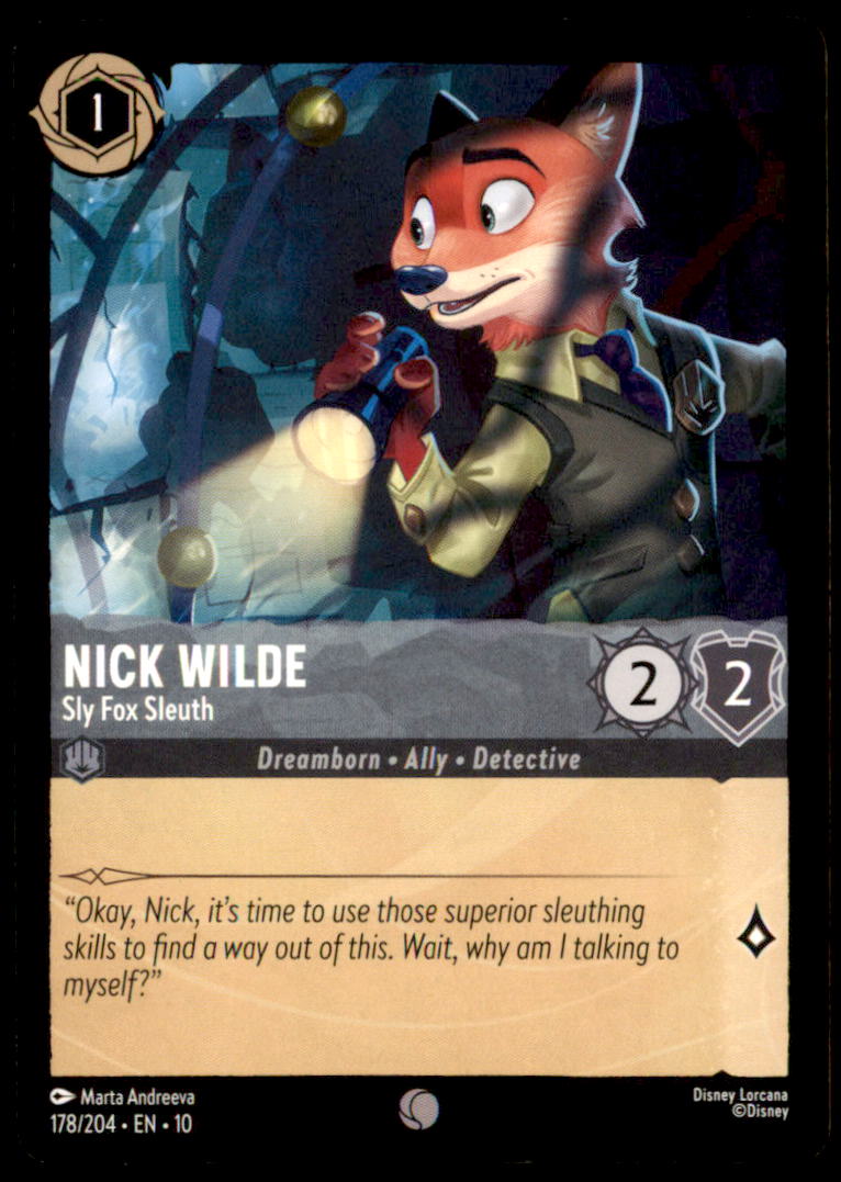 Nick Wilde - Sly Fox Sleuth Common Whispers in the Well 178/204 NM