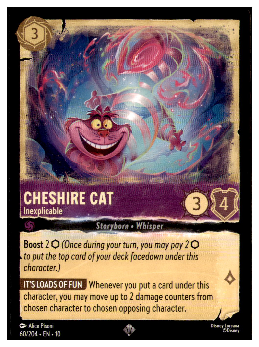 Cheshire Cat - Inexplicable Super Rare Whispers in the Well 60/204 NM