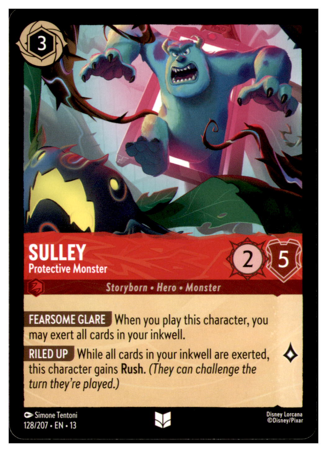 Sulley - Protective Monster Uncommon Attack of the Vine! 128/207 NM