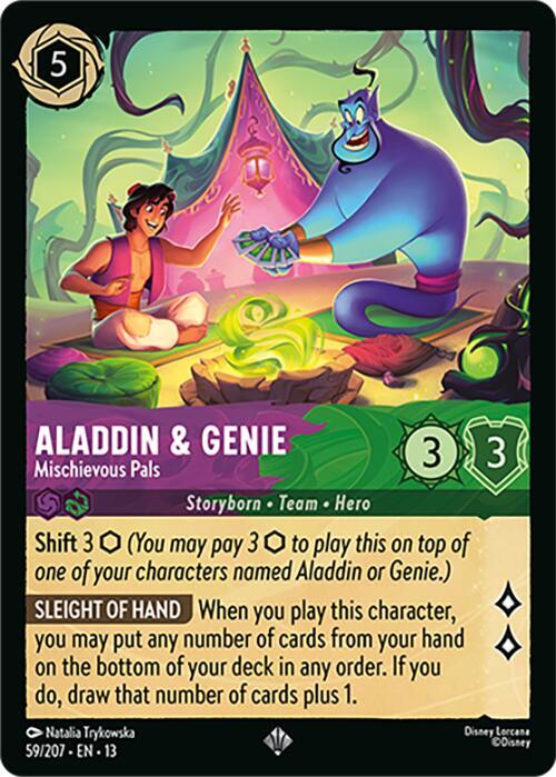 Aladdin & Genie - Mischievous Pals Cold Foil Super Rare Attack of the Vine!