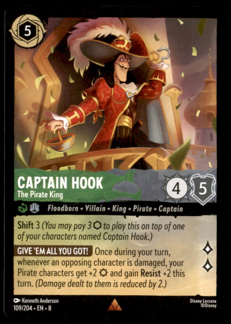 Captain Hook - The Pirate King Rare Reign of Jafar 109/204 NM