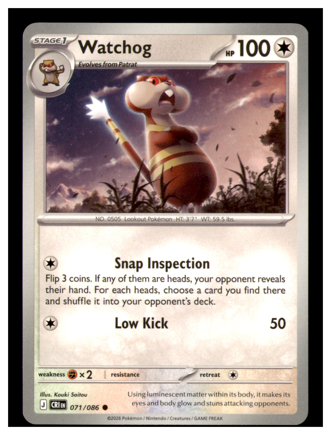 Watchog Common ME04: Chaos Rising 071/086 NM