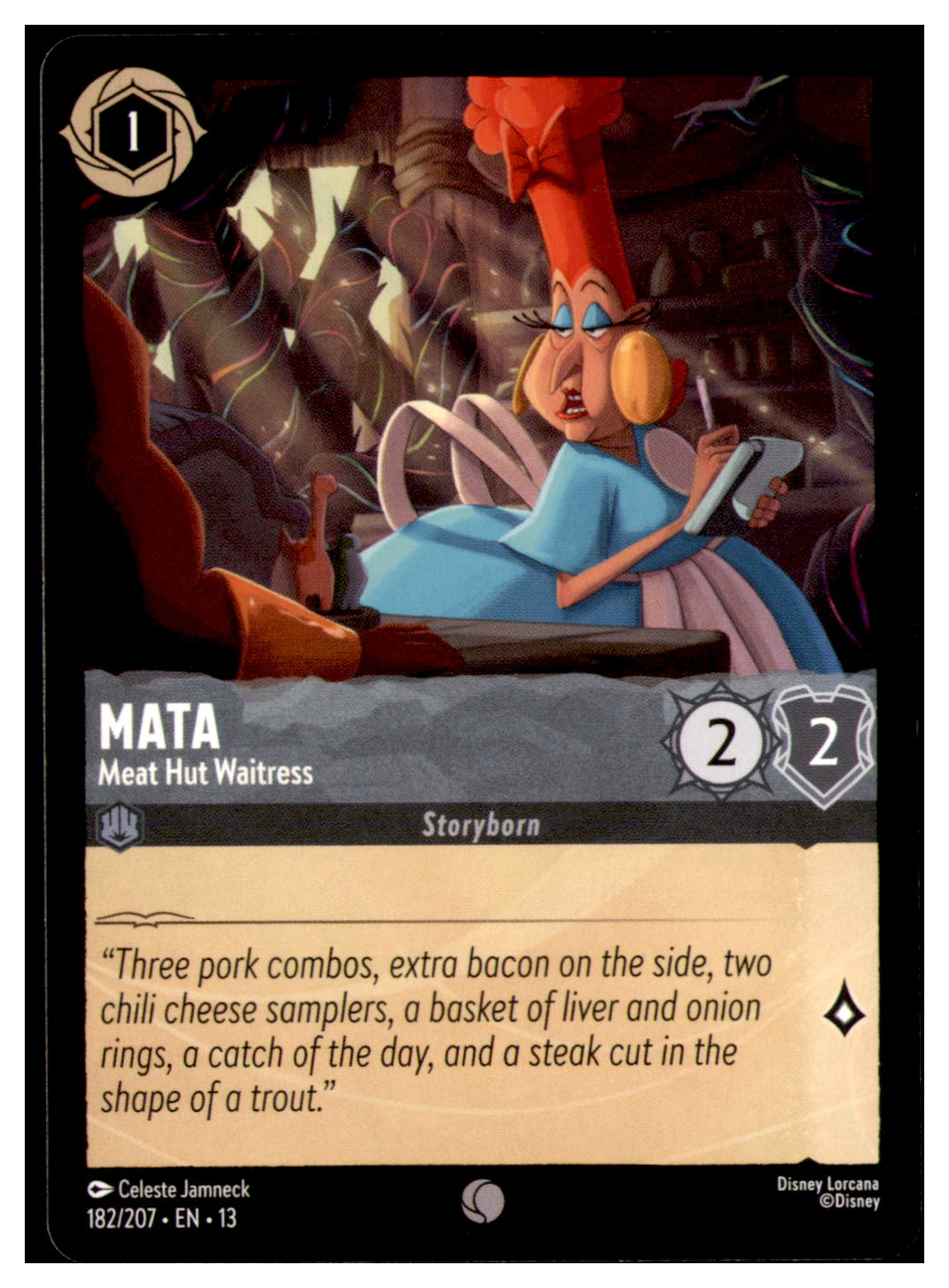 Mata - Meat Hut Waitress Common Attack of the Vine! 182/207 NM