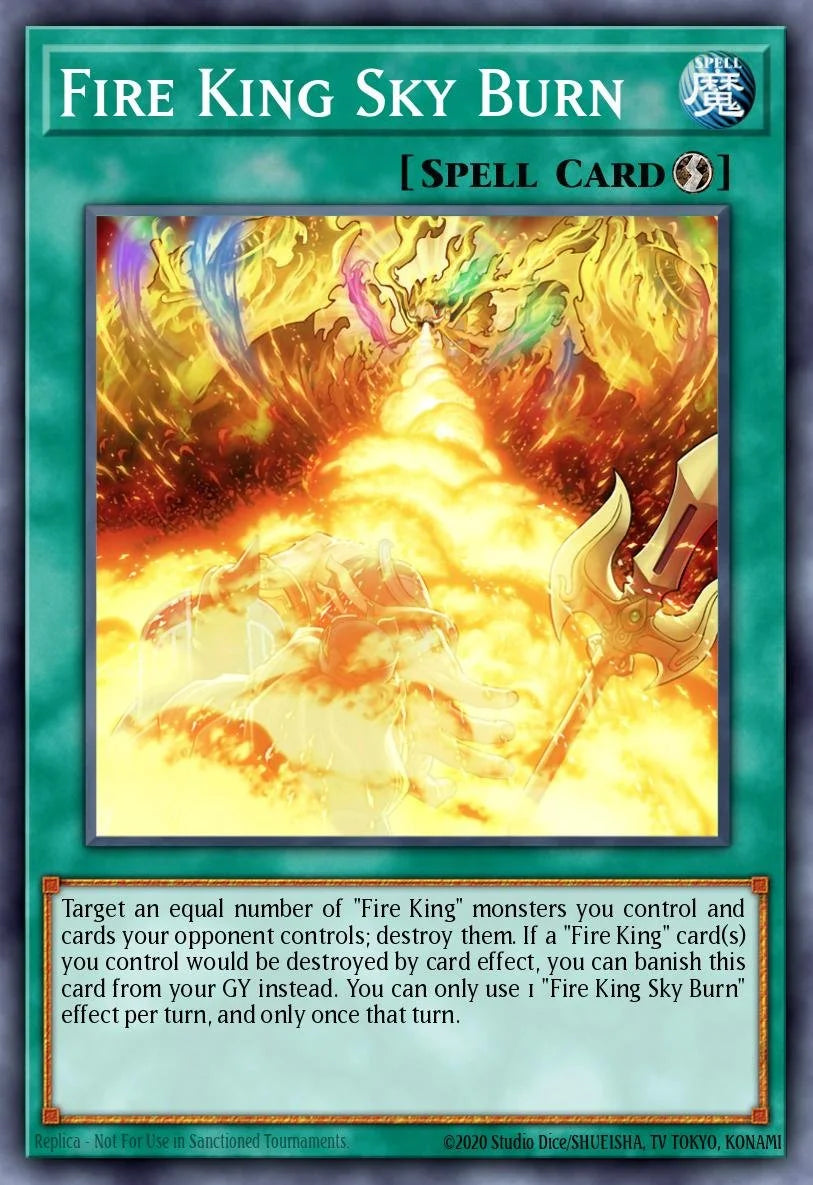 FIRE KING SKY BURN - SR14-EN035 - 1st Edition - SUPER RARE