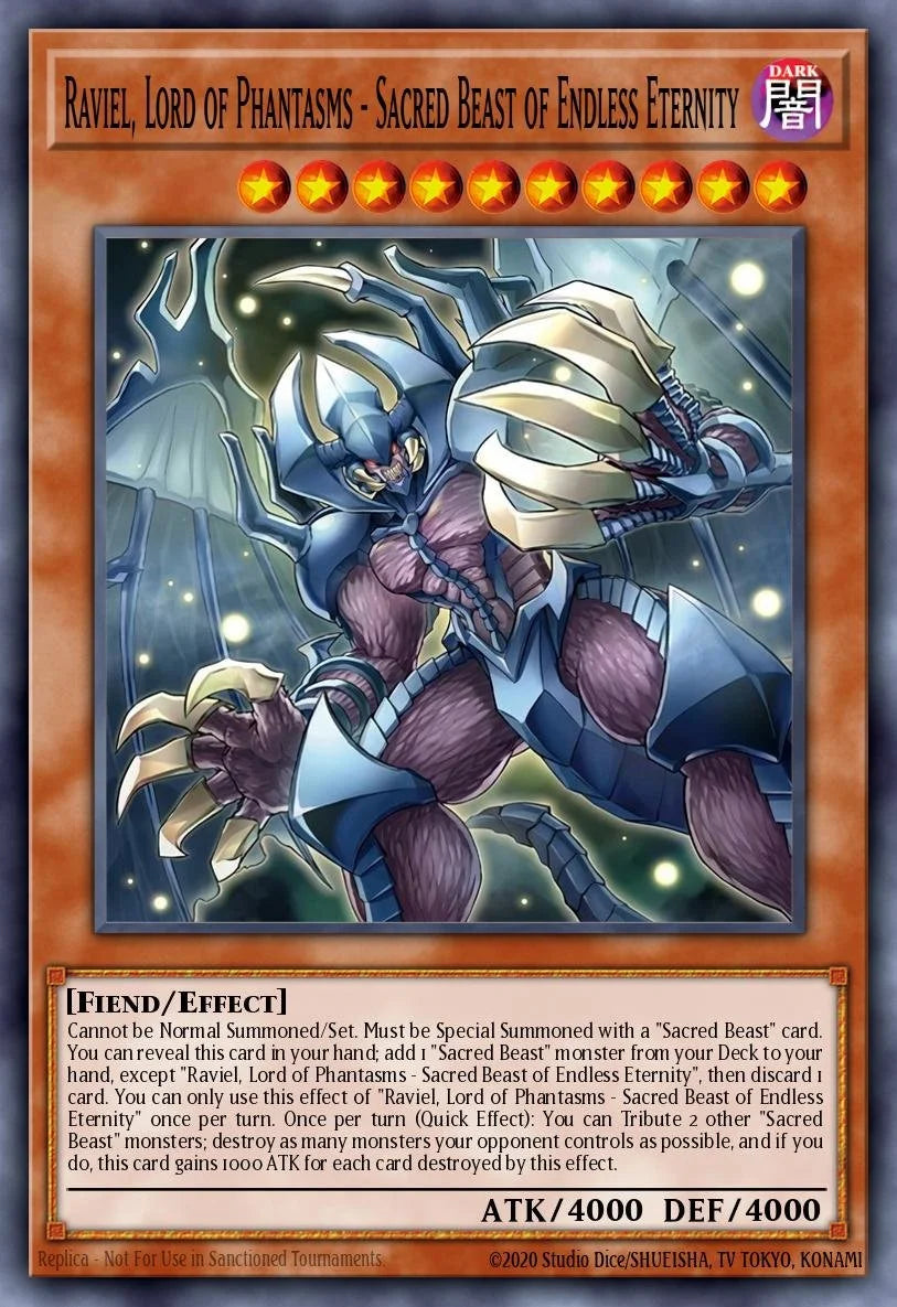 Infinity OF THE Sacred Beasts - Raviel, Lord OF Phantasms - CORI-EN007 - 1st Edition - Super Rare