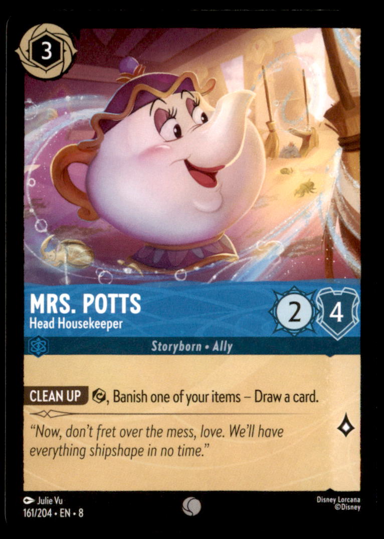 Mrs. Potts - Head Housekeeper Common Reign of Jafar 161/204 NM