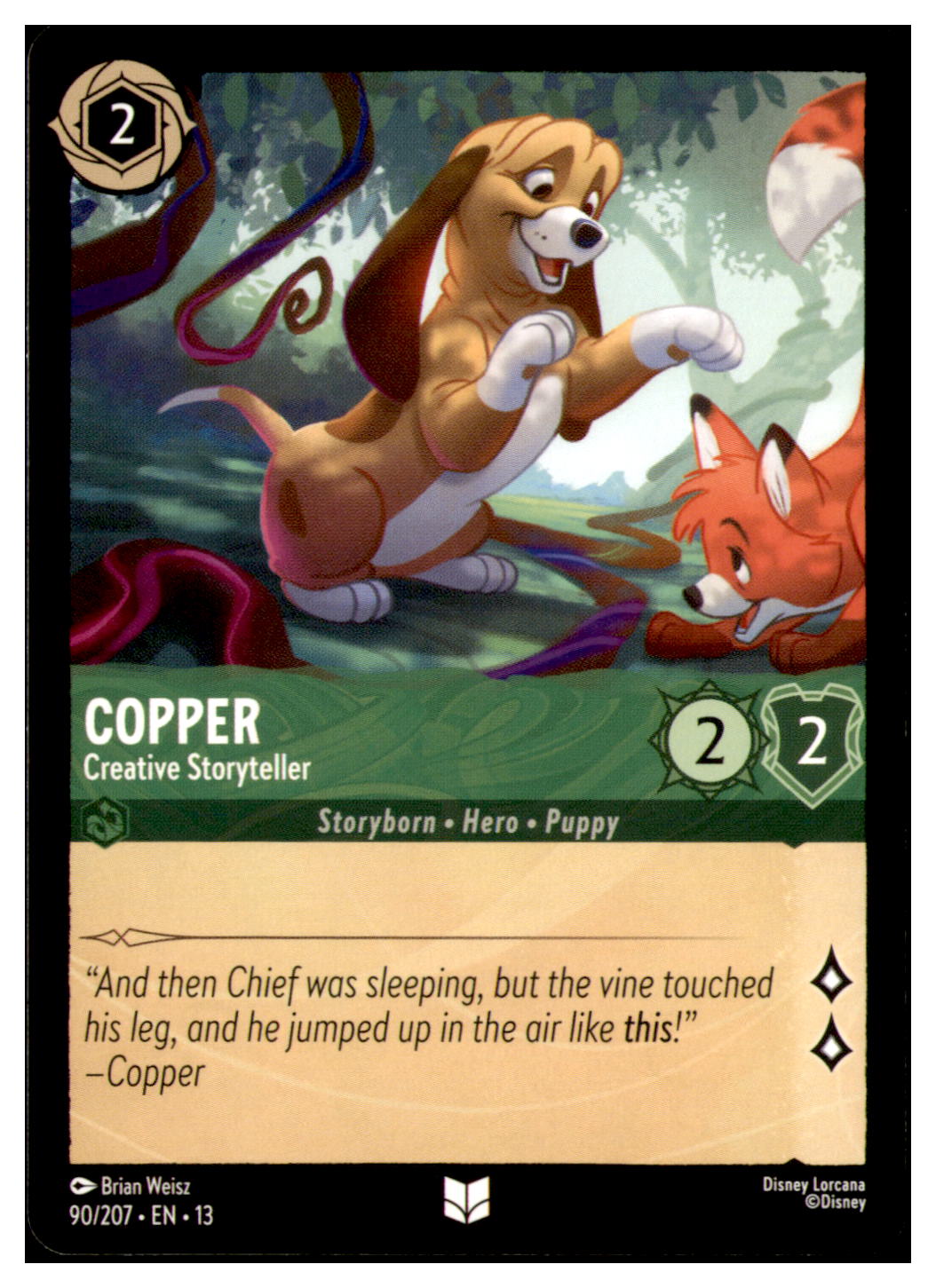 Copper - Creative Storyteller Uncommon Attack of the Vine! 90/207 NM