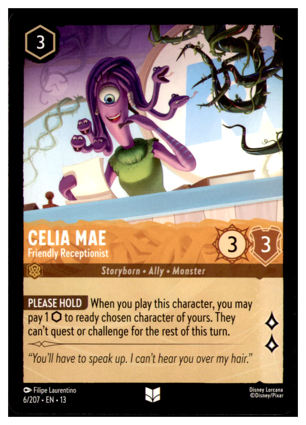 Celia Mae - Friendly Receptionist Uncommon Attack of the Vine! 6/207 NM