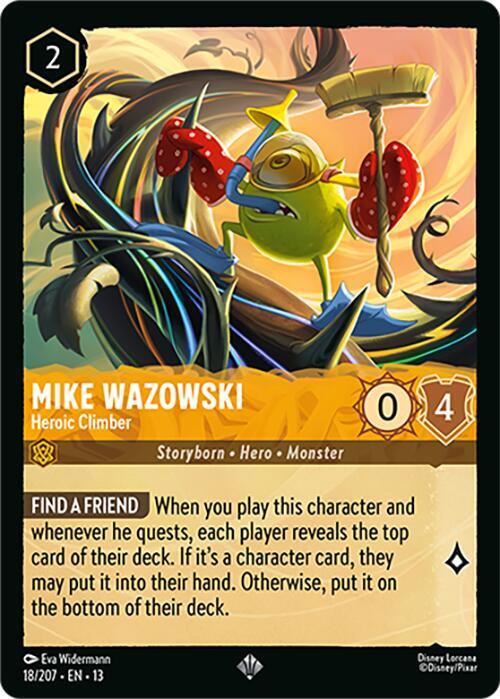 Mike Wazowski - Heroic Climber Cold Foil Super Rare Attack of the Vine! 18/207