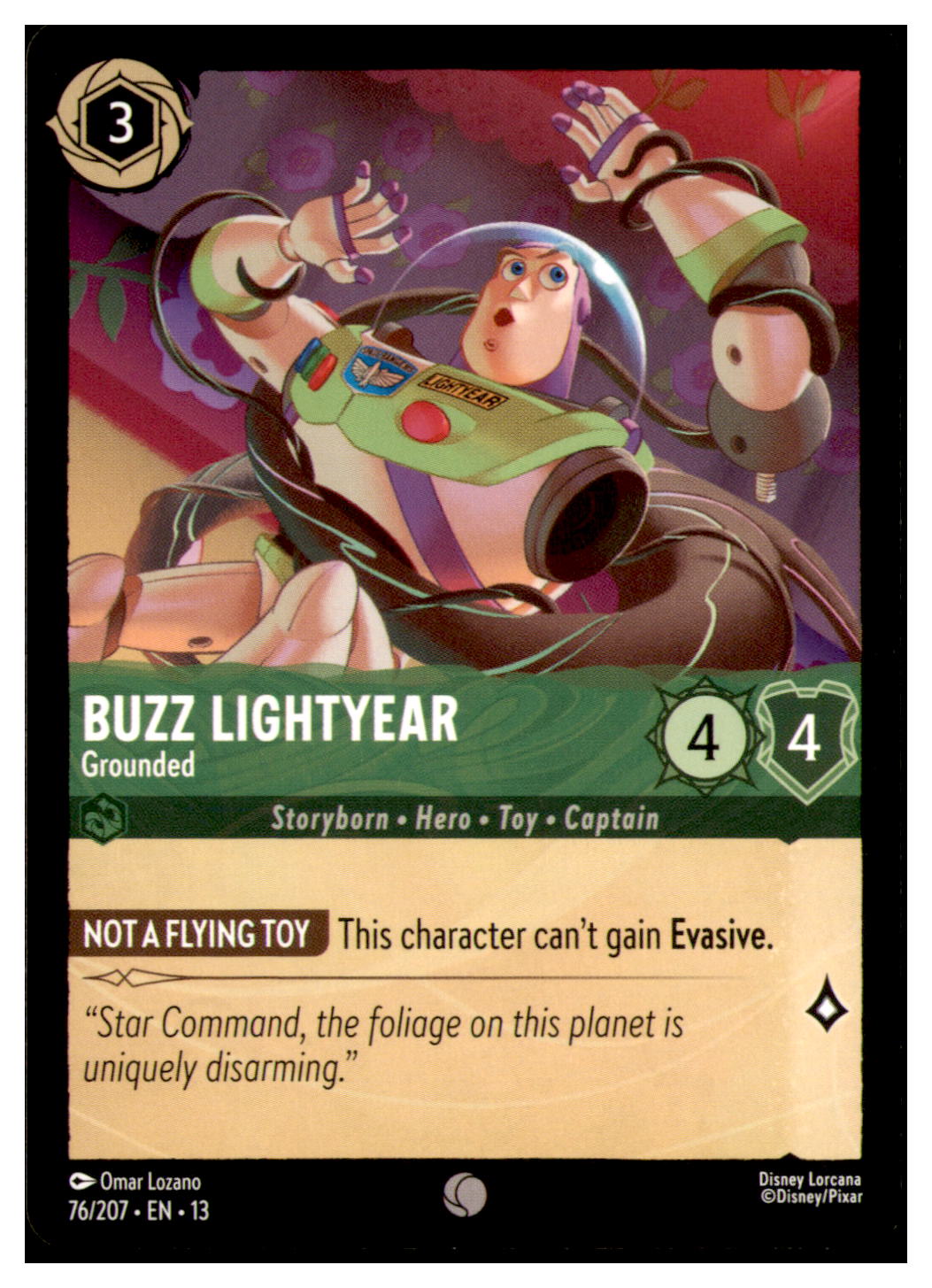 Buzz Lightyear - Grounded Common Attack of the Vine! 76/207 NM