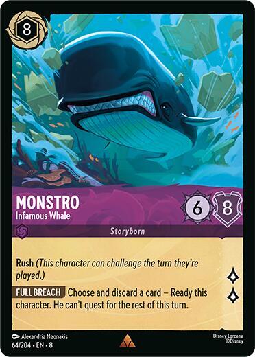 Monstro - Infamous Whale Cold Foil Rare Reign of Jafar 64/204 NM