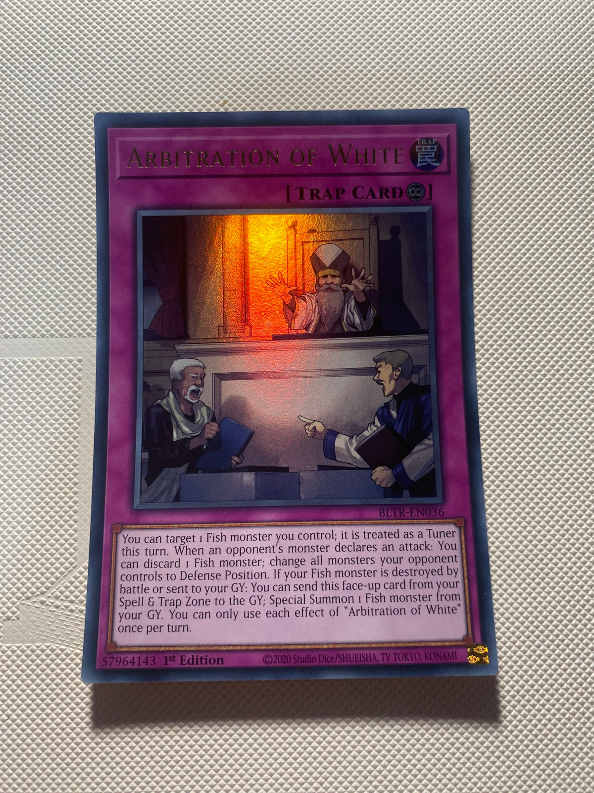 Arbitration OF White Ultra Rare Near Mint