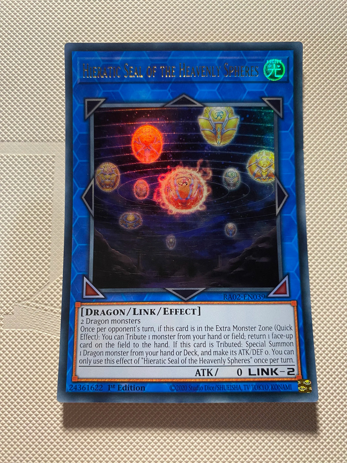 Hieratic Seal OF THE Heavenly Spheres Ultra Rare Near Mint