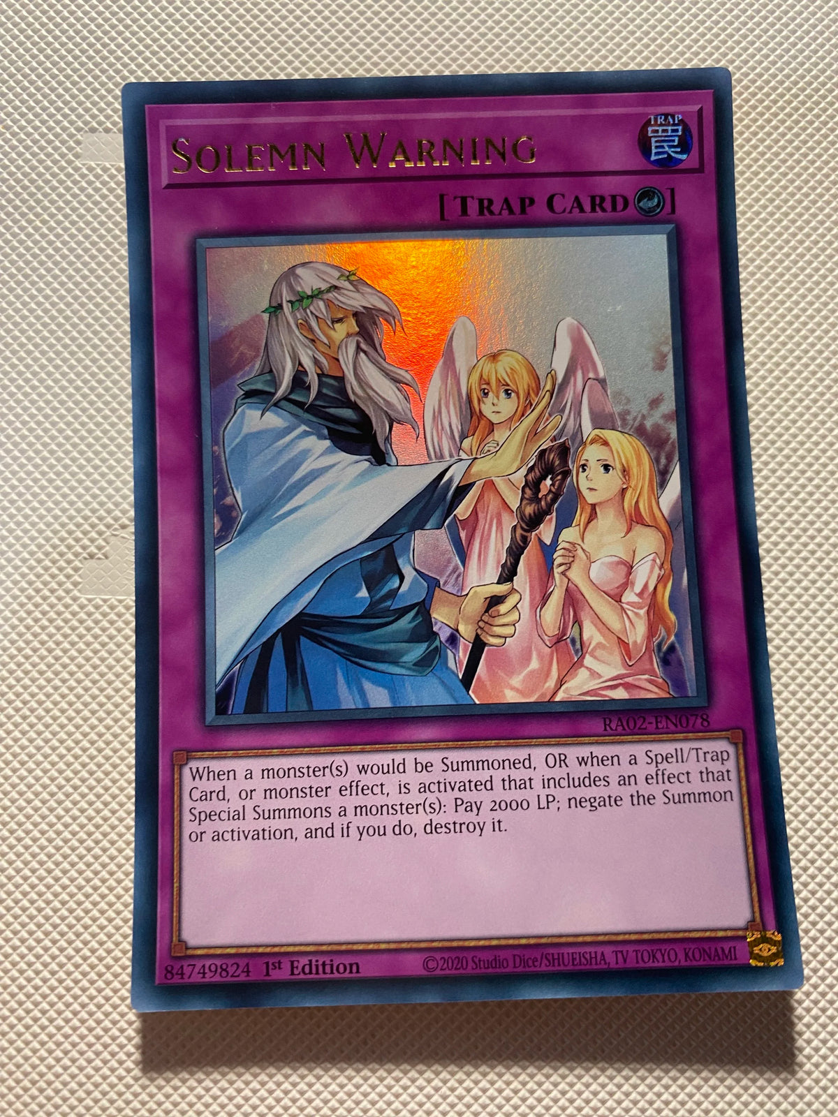 Solemn Warning Ultra Rare Near Mint