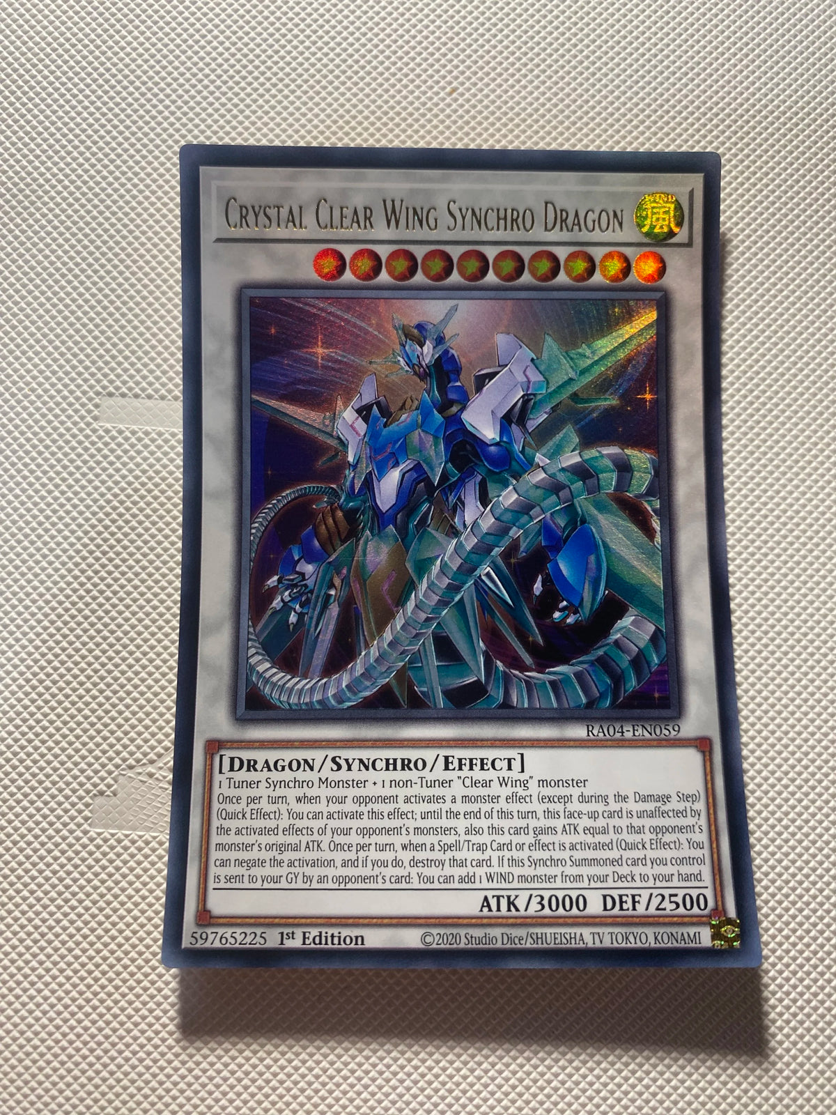 Crystal Clear Wing Synchro Dragon Ultra Rare Near Mint