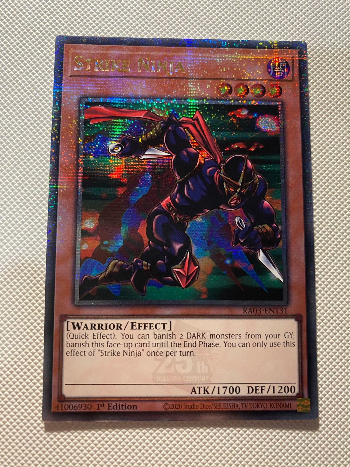 Strike Ninja Quarter Century Secret Rare Near Mint