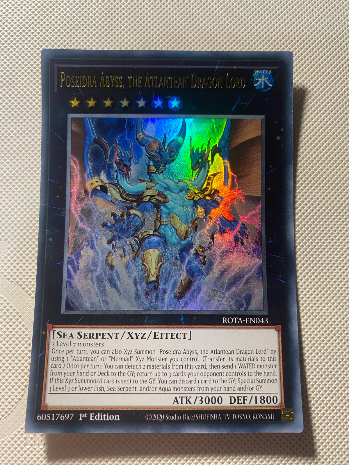 Poseidra Abyss, THE Atlantean Dragon Lord Ultra Rare Near Mint