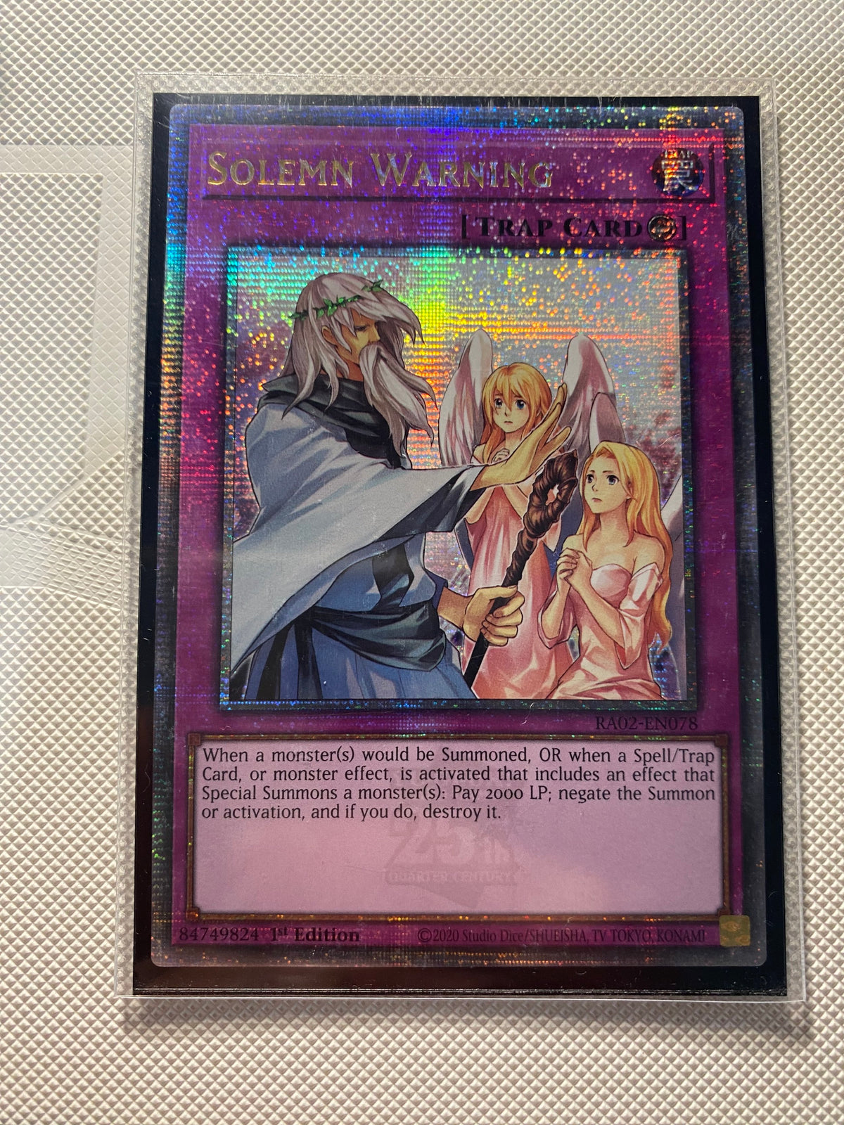Solemn Warning Quarter Century Secret Rare Near Mint