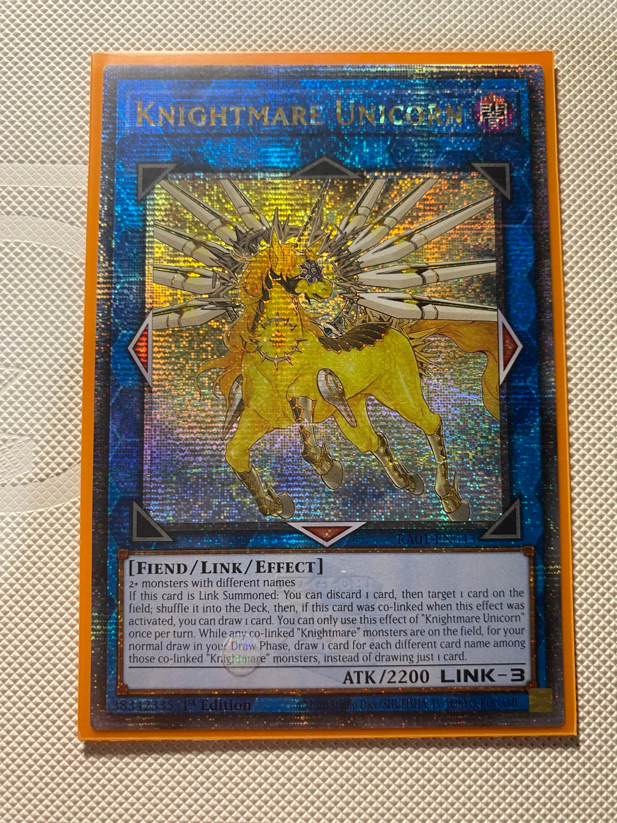 Knightmare Unicorn (american Print) Quarter Century Secret Rare Near Mint