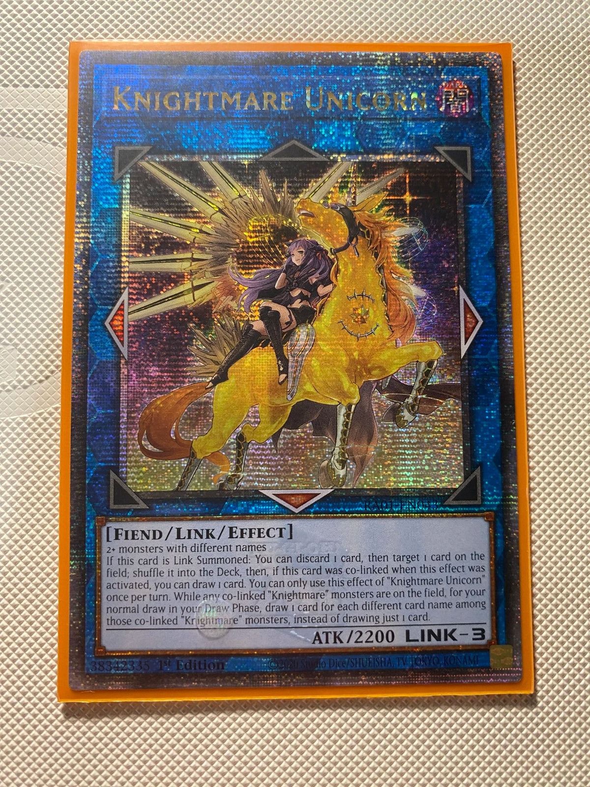 Knightmare Unicorn (american Print) Quarter Century Secret Rare Near Mint