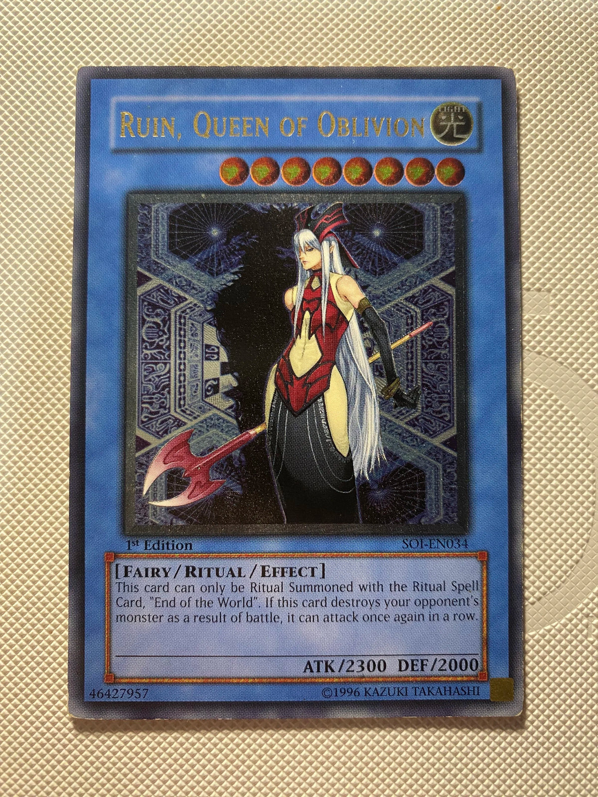 Ruin, Queen OF Oblivion Ultimate Rare Lightly Played
