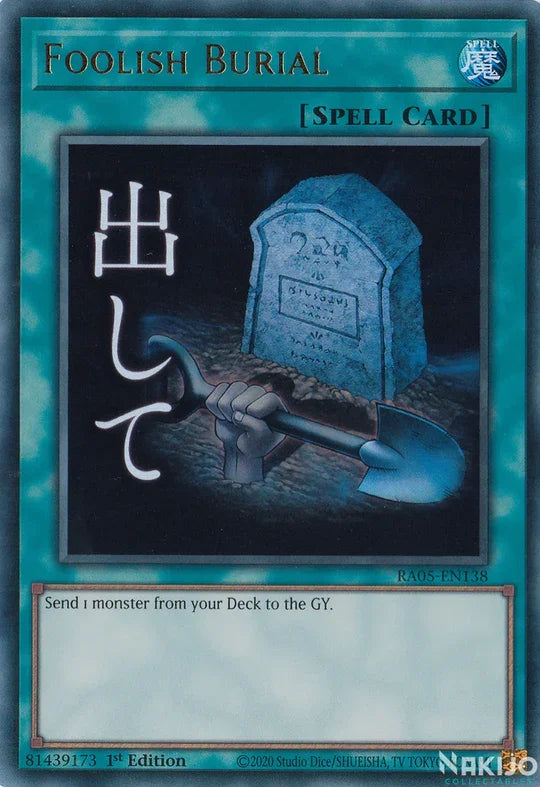 Foolish Burial (Variant Art) - RA05-EN138 - 1st Edition - Ultra Rare