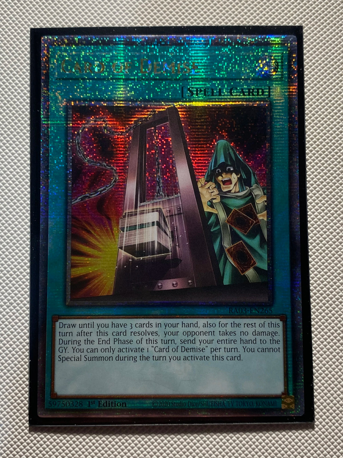 Card Of Demise (American Print) Quarter Century Secret Rare
