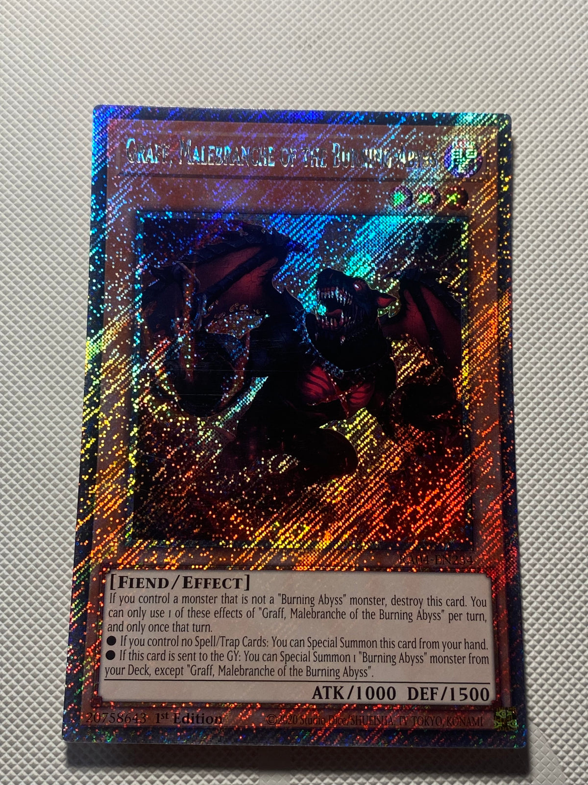 Graff, Malebrance of the Burning Abyss Platinum Secret Rare