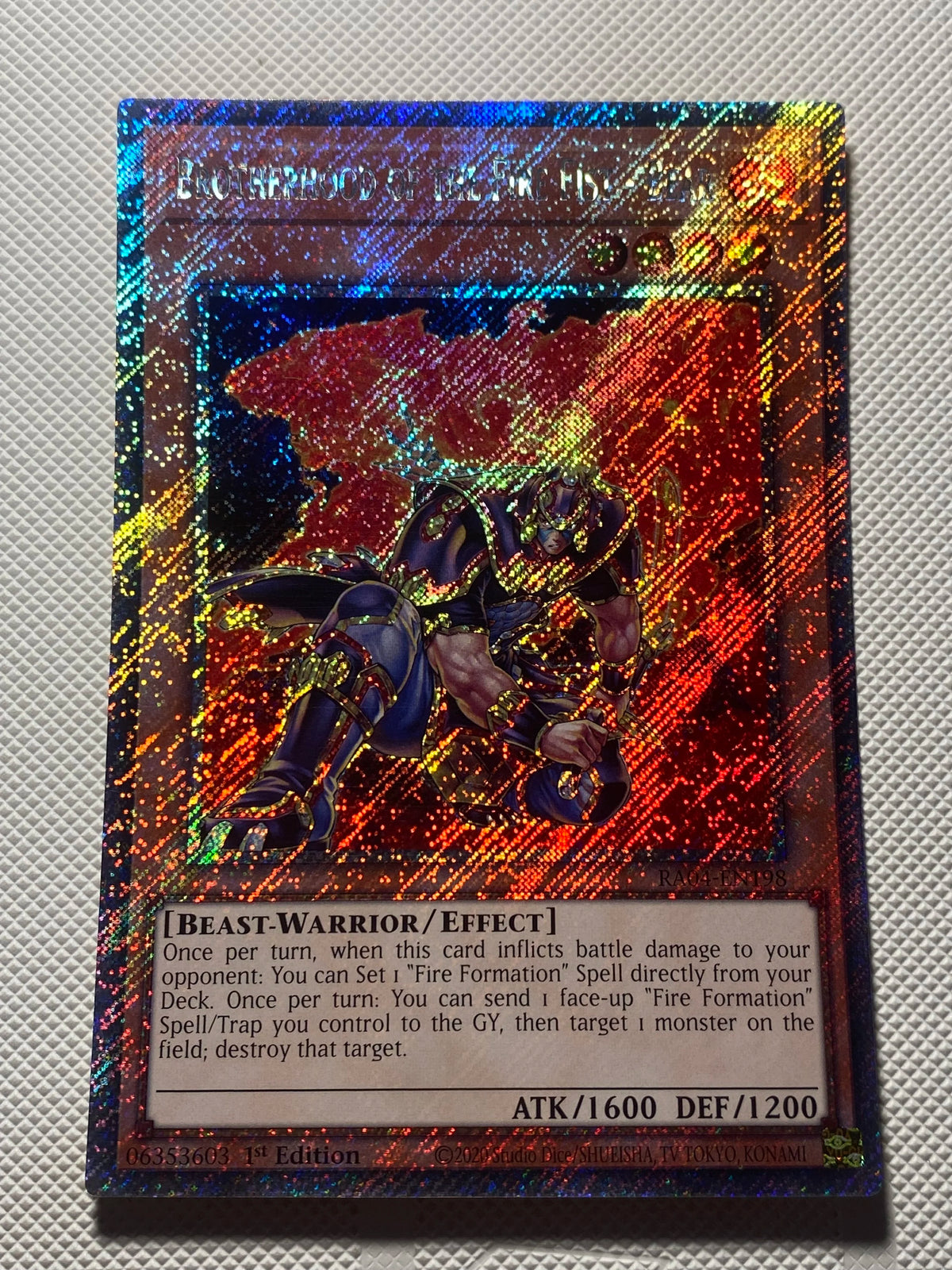 BROTHERHOOD OF THE FIRE FIST - BEAR Platinum Secret Rare