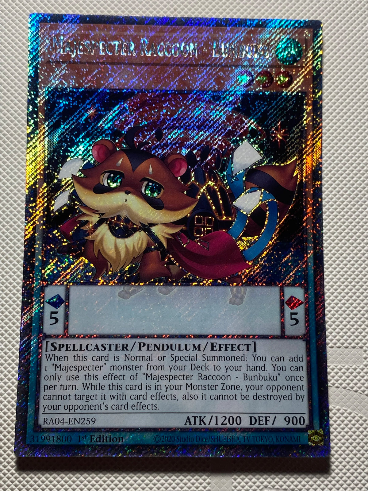 MAJESPECTER RACOON - BUNBUKU Platinum Secret Rare