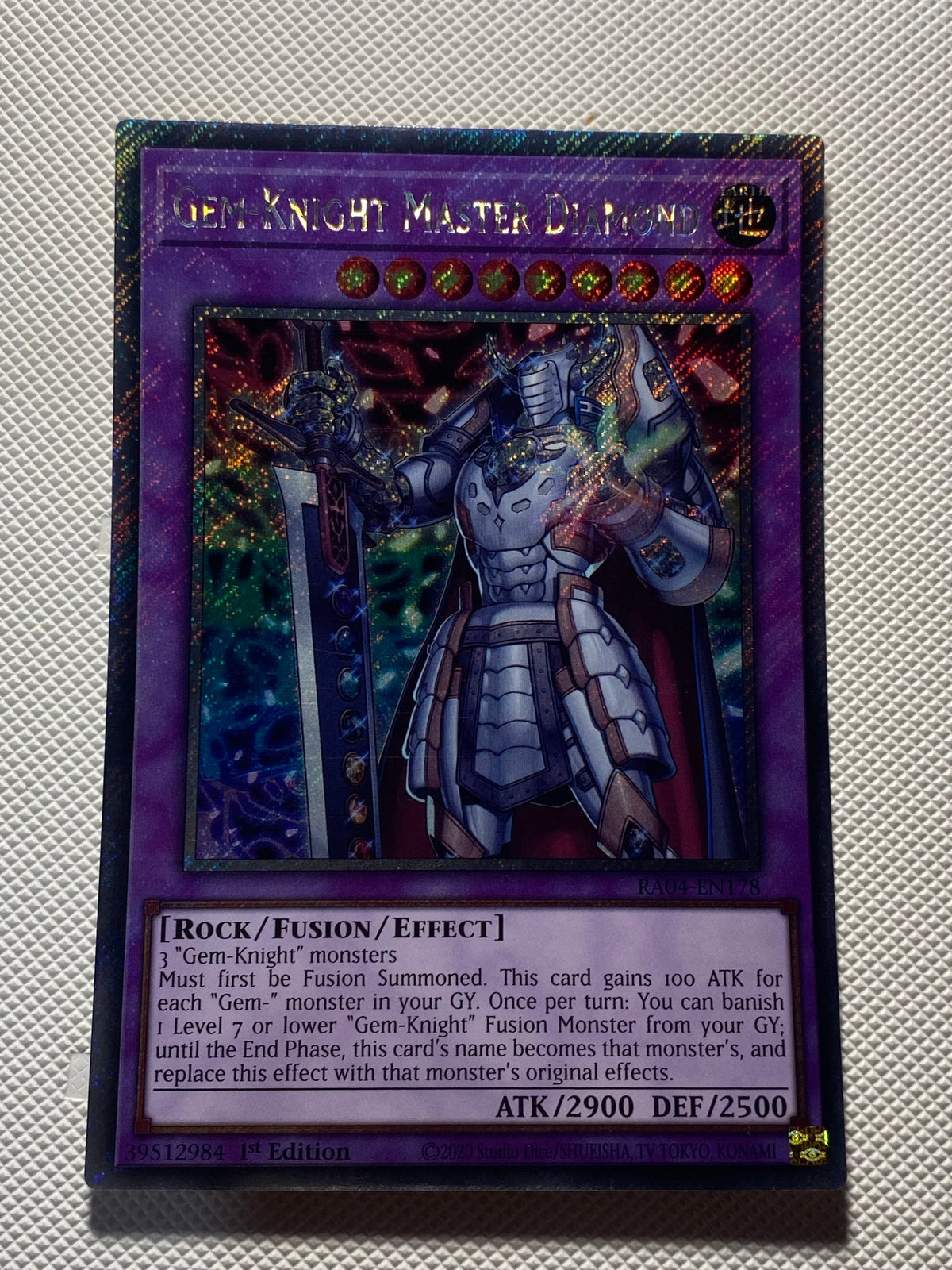 GEM-KNIGHT MASTER DIAMOND Platinum Secret Rare