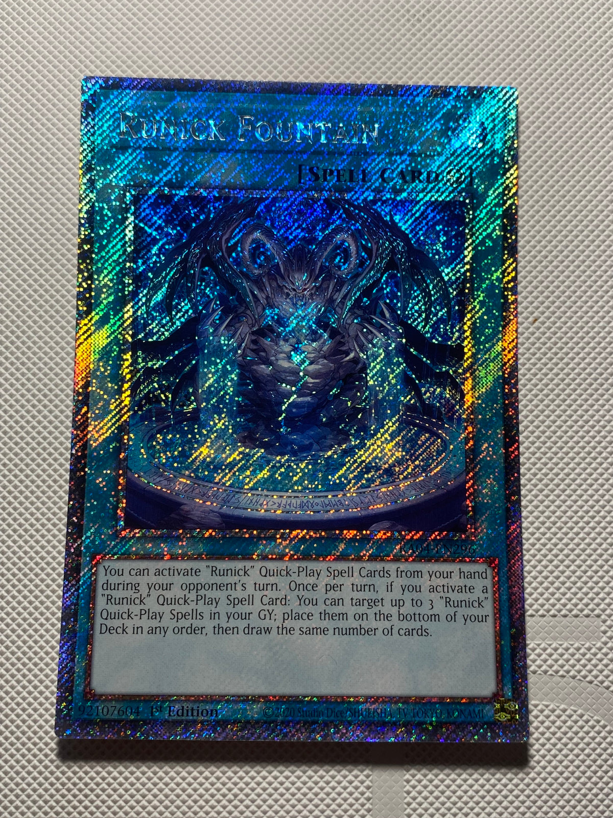RUNICK FOUNTAIN Platinum Secret Rare