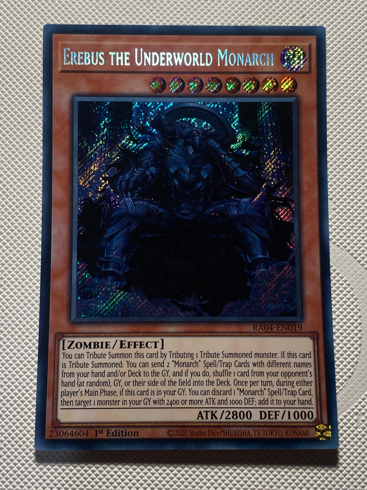 EREBUS THE UNDERWORLD MONARCH Secret Rare
