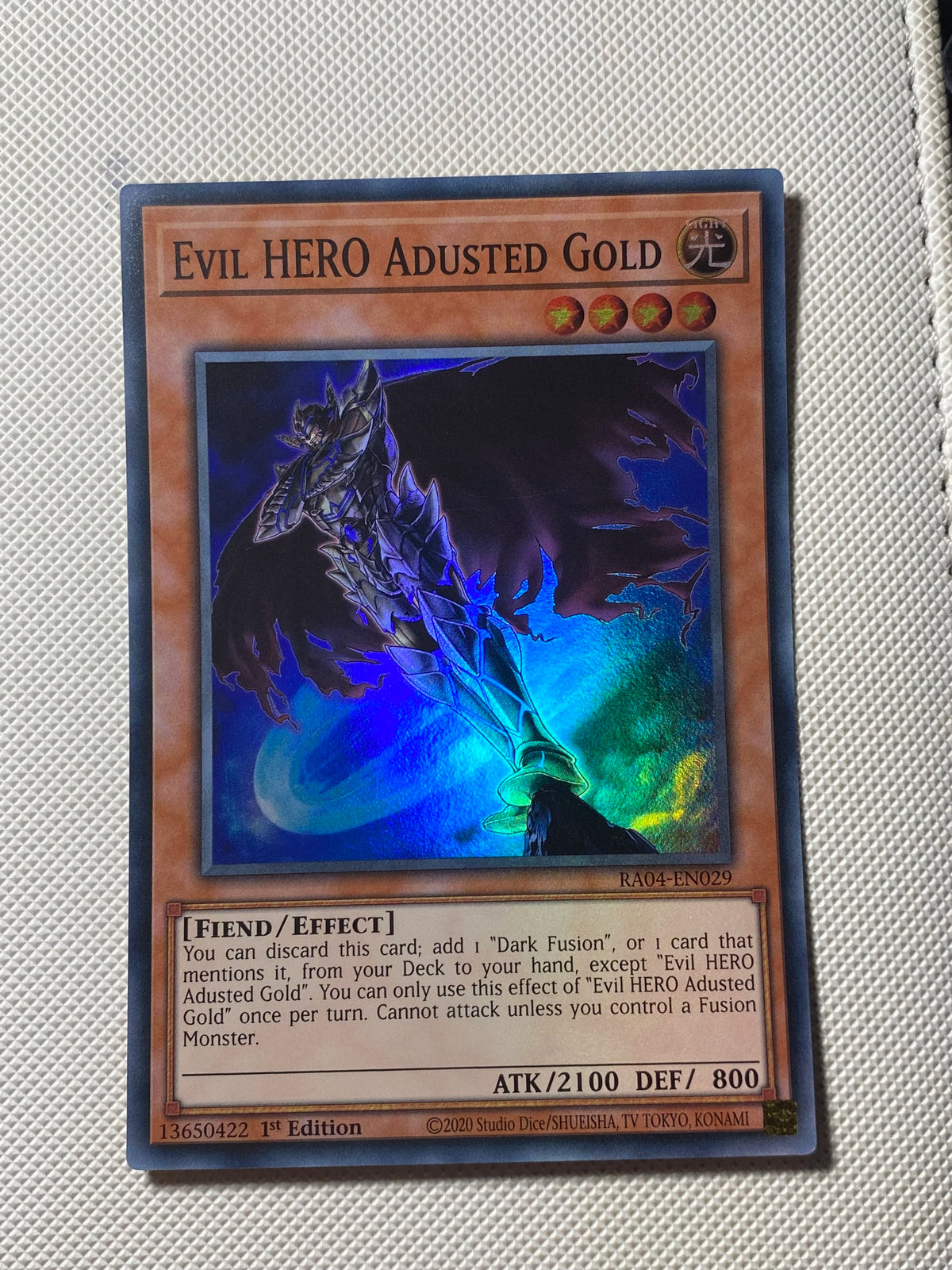 EVIL HERO ADUSTED GOLD Super Rare