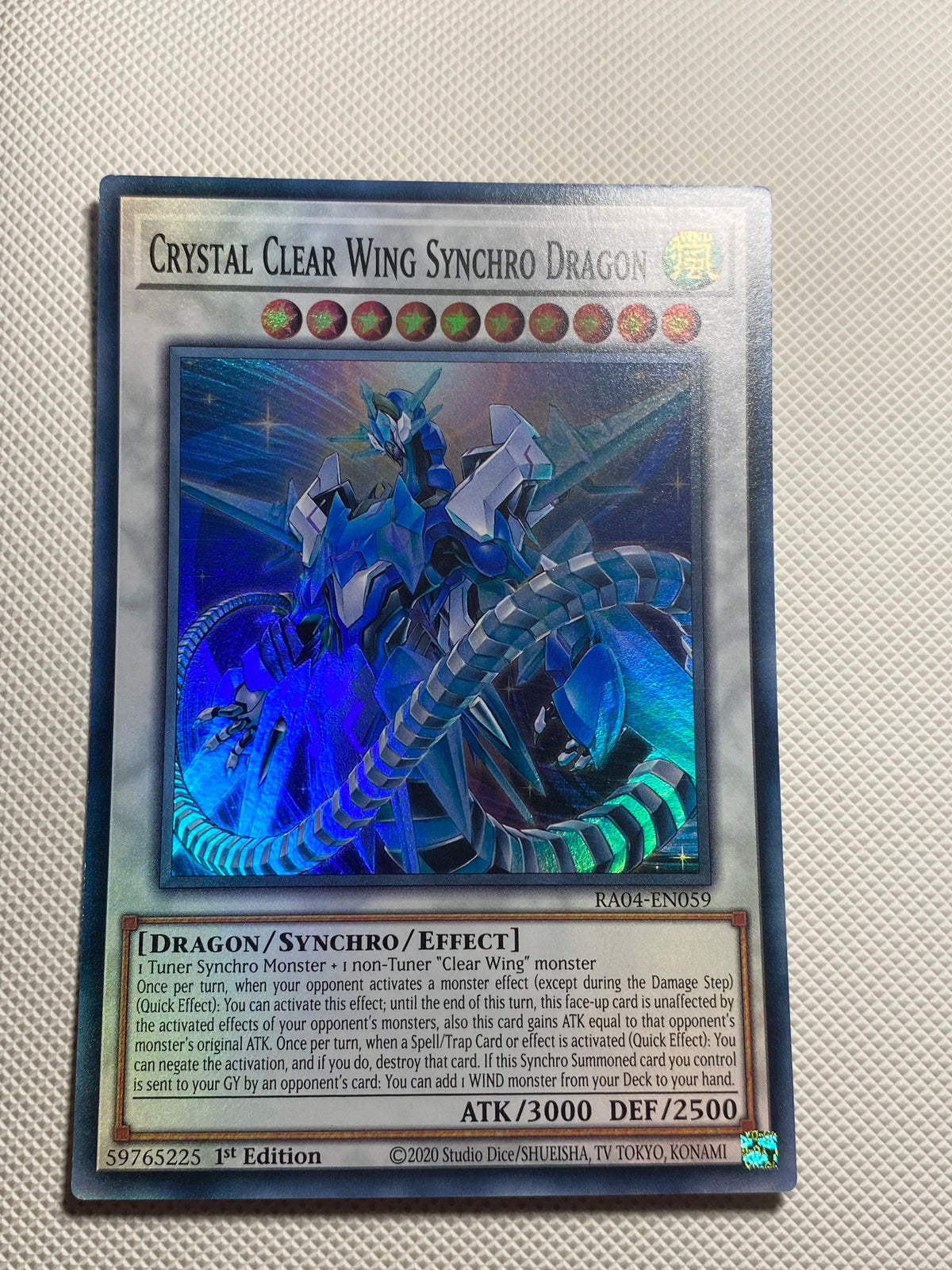 CRYSTAL CLEAR WING SYNCHRO DRAGON Super Rare