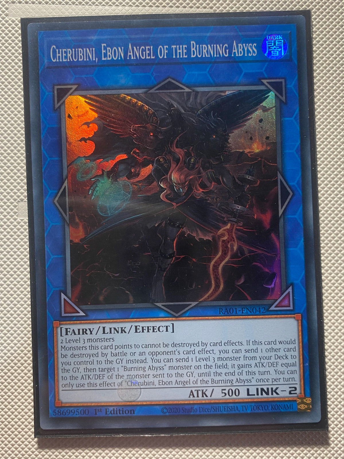 Cherubini, Ebon Angel OF THE Burning Abyss Super Rare Near Mint