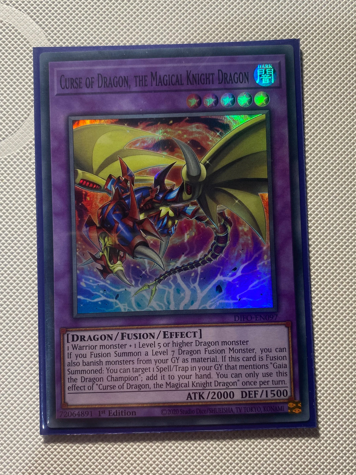 Curse OF Dragon, THE Magical Knight Dragon Super Rare Near Mint