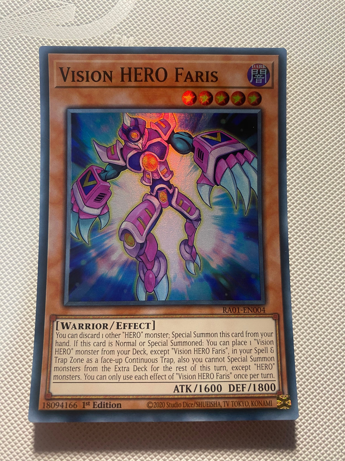 Vision Hero Faris Super Rare Near Mint