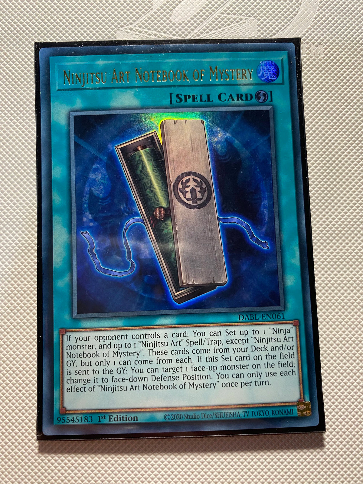 Ninjitsu ART Notebook OF Mystery Ultra Rare Near Mint