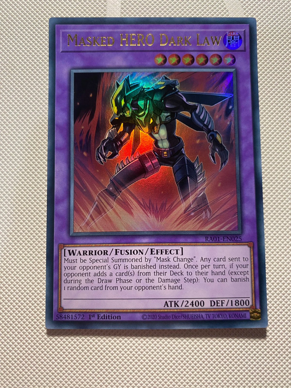 Masked Hero Dark LAW Ultra Rare Near Mint