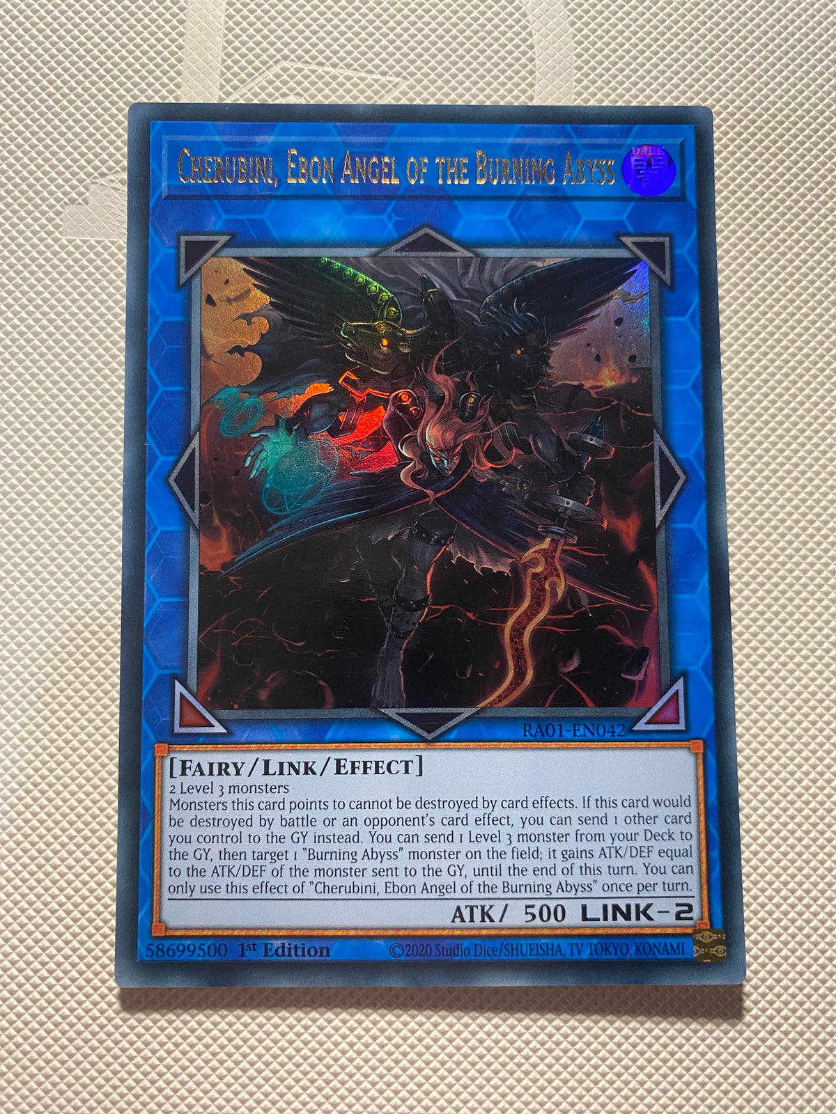 Cherubini, Ebon Angel OF THE Burning Abyss Ultra Rare Near Mint