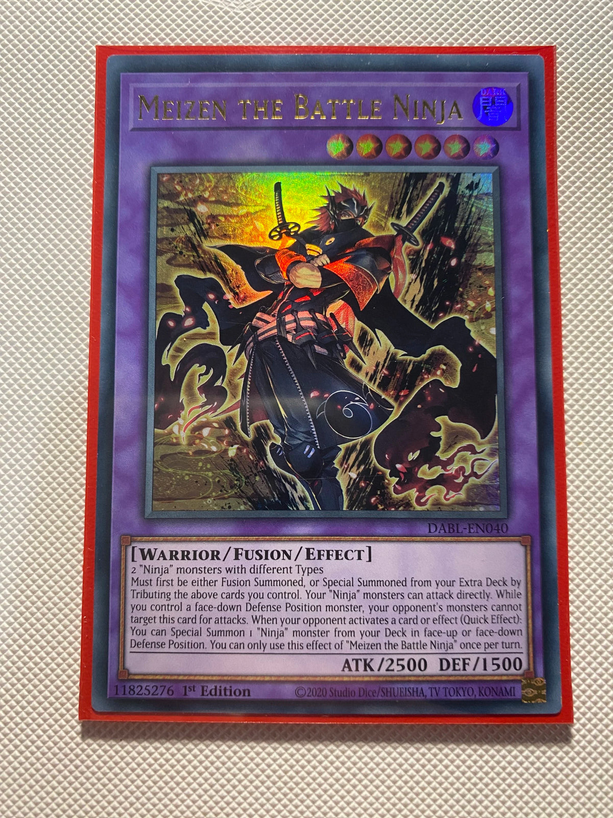 Meizen THE Battle Ninja Ultra Rare Near Mint