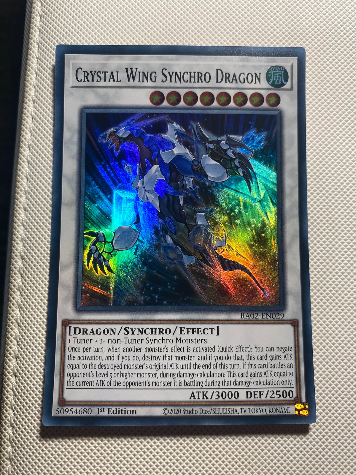 Crystal Wing Synchro Dragon Super Rare Near Mint