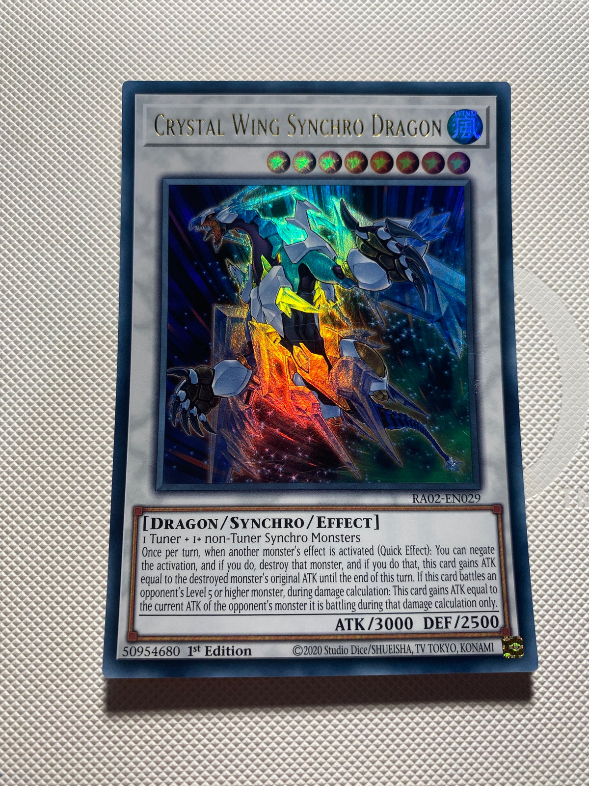 Crystal Wing Synchro Dragon Ultra Rare Near Mint