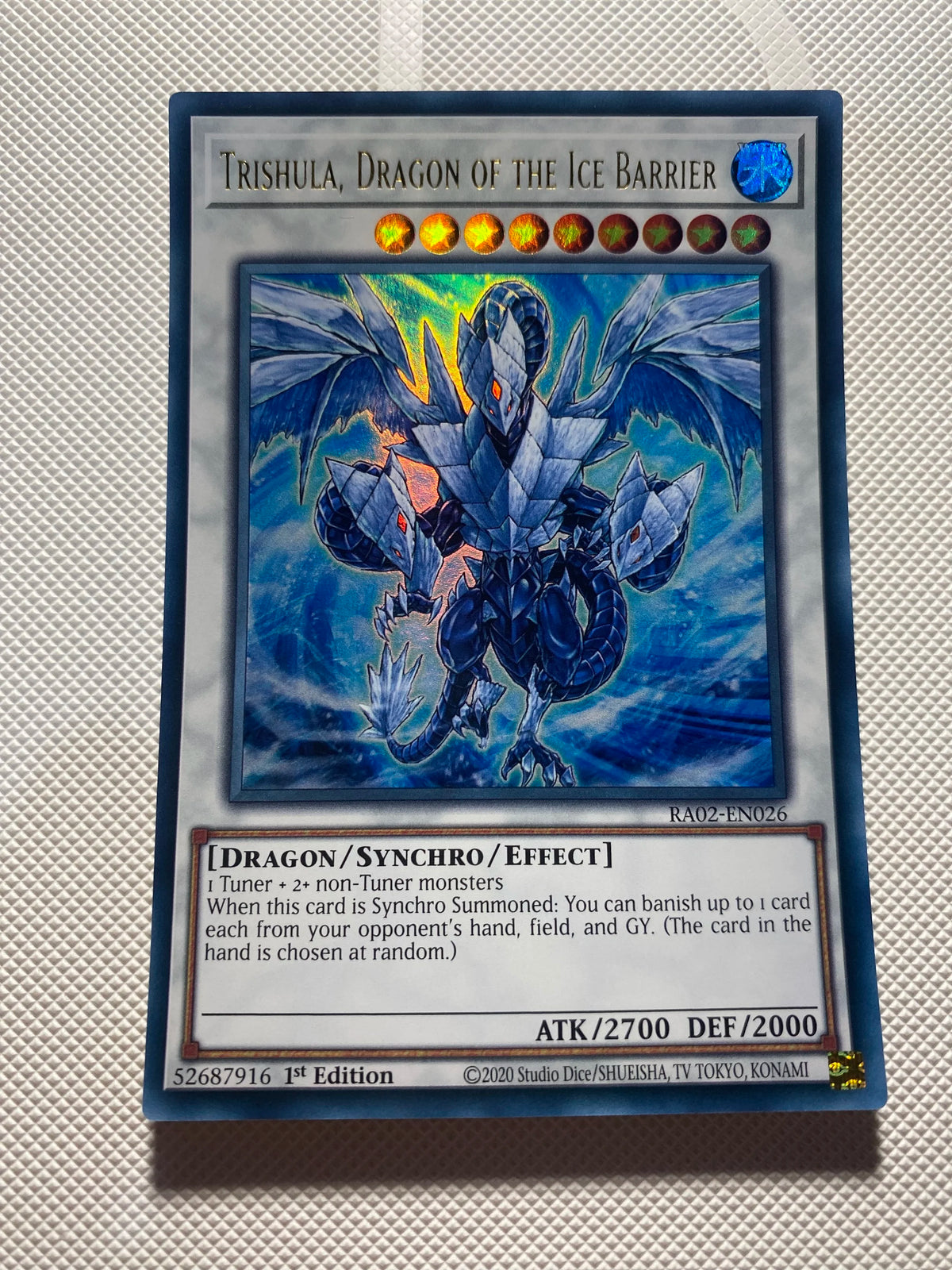 Trishula, Dragon OF THE ICE Barrier Ultra Rare Near Mint