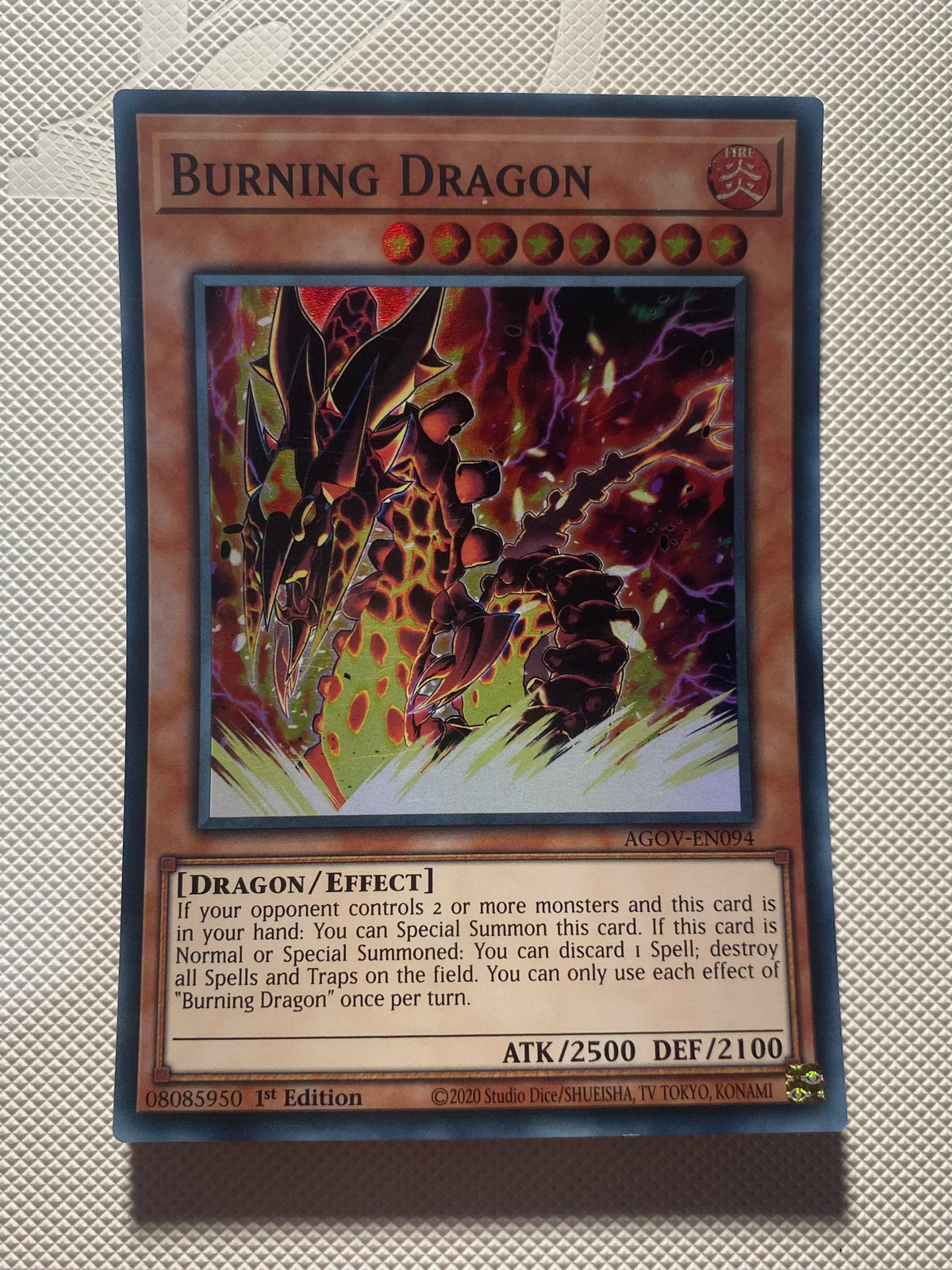 Burning Dragon Super Rare Near Mint