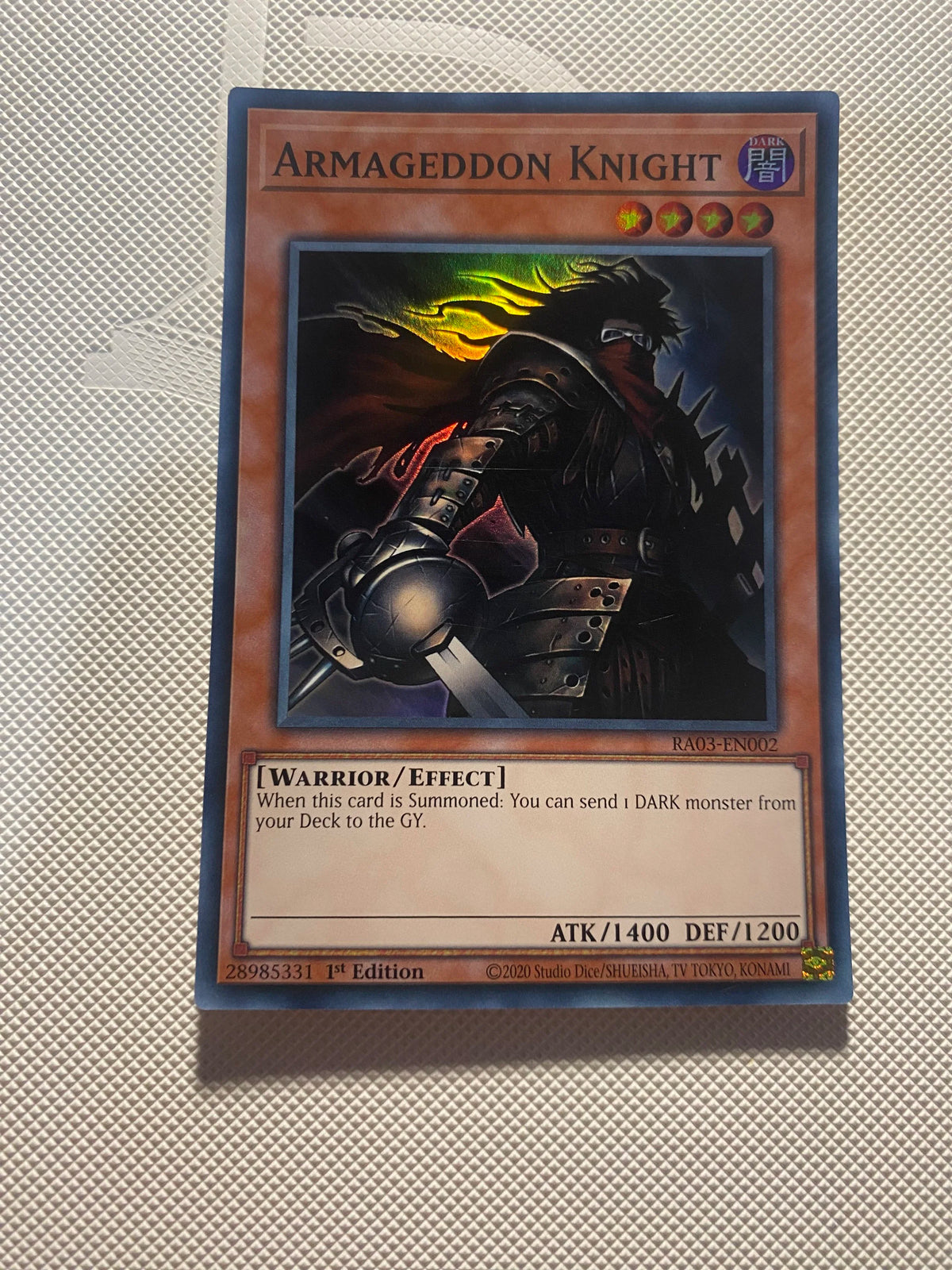 Armageddon Knight Super Rare Near Mint